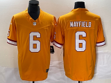 Men's Tampa Bay Buccaneers #6 Mayfield Orange 2023 F.U.S.E. Vapor Limited Throwback Jersey