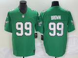 Men's Philadelphia Eagles #99 Brown Green 2023 F.U.S.E. Vapor Limited Jersey