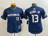 Youth MLB National League #13 Ronald Acuña Jr. Nike Royal 2023 MLB All-Star Jersey