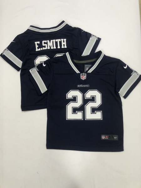 Dallas Cowboys #22 E.Smith Navy Vapor Untouchable Limited Toddlers Jersey