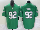 Men's Philadelphia Eagles #92 White Green 2023 F.U.S.E. Vapor Limited Jersey