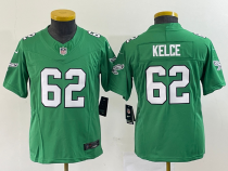 Youth Philadelphia Eagles #62 Jason Kelce Green 2023 F.U.S.E. Vapor Limited Jersey