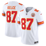 Men’s Kansas City Chiefs #87 Travis Kelce White 2023 F.U.S.E. Color Rush Limited Jersey