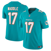 Men's Miami Dolphins #17 Jaylen Waddle Aqua 2023 F.U.S.E. Color Rush Limited Jersey