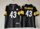 Men's Pittsburgh Steelers #43 Polamalu Black 2023 F.U.S.E. Color Rush Limited Jersey