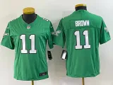 Women Philadelphia Eagles #11 A. J. Brown Green 2023 F.U.S.E. Vapor Limited Jersey