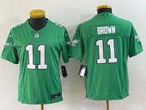 Women Philadelphia Eagles #11 A. J. Brown Green 2023 F.U.S.E. Vapor Limited Jersey