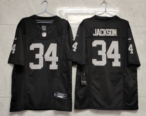 Men's Las Vegas Raiders #34 Bo Jackson Black 2023 F.U.S.E. Vapor Untouchable Limited Jersey