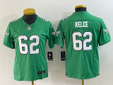 Women Philadelphia Eagles #62 Jason Kelce Green 2023 F.U.S.E. Vapor Limited Jersey