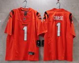 Men's Cincinnati Bengals #1 Ja'Marr Chase Orange 2023 F.U.S.E. Vapor Untouchable Limited Jersey