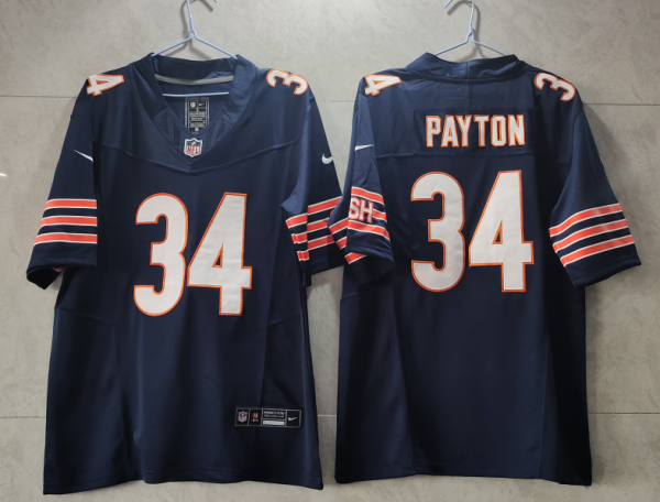 Men's Chicago Bears #34 Walter Payton Navy 2023 F.U.S.E. Vapor Untouchable Limited Jersey