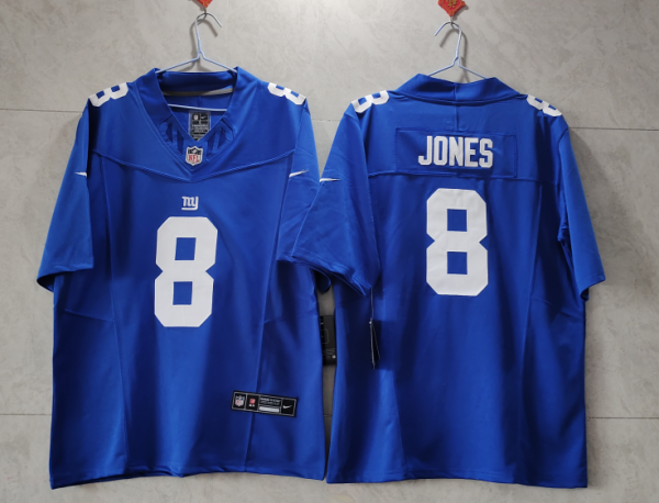 Men's New York Giants #8 Daniel Jones Blue 2023 F.U.S.E. Vapor Untouchable Limited Jersey