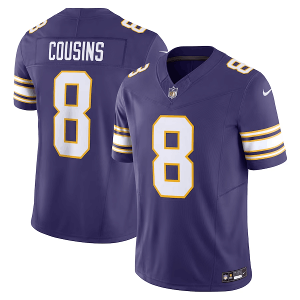 Men's Minnesota Vikings #8 Kirk Cousins Purple 2023 F.U.S.E. Vapor Untouchable Limited Jersey