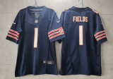 Men's Chicago Bears #1 Justin Fields Navy 2023 F.U.S.E. Vapor Untouchable Limited Jersey