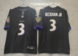 Men's Baltimore Ravens #3 Odell Beckham Jr. Black 2023 F.U.S.E. Vapor Untouchable Limited Jersey