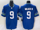 Men's Seattle Seahawks #9 Walker III Royal 2023 F.U.S.E. Vapor Limited Throwback Jersey