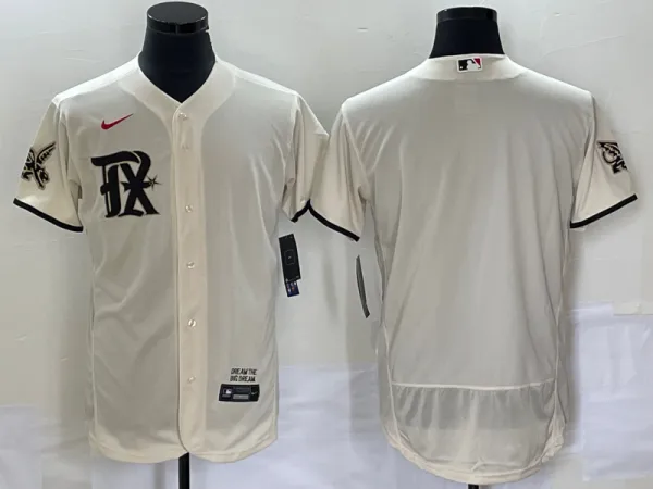 Men's Texas Rangers Blank Cream 2023 City Connect Flex Elite Jersey