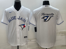 MLB Toronto Blue Jays White Team Big Logo Stitched Baseball Jersey