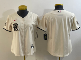 Women Texas Rangers Blank Cream 2023 City Connect Jersey