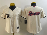 Women Texas Rangers Blank Cream 2023 City Connect Stitched Jersey