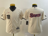 Youth Texas Rangers Blank Cream 2023 City Connect Jersey