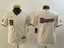 Youth Texas Rangers Blank Cream 2023 City Connect Jersey