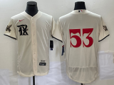 Men's Texas Rangers #53 Adolis García Cream 2023 City Connect Flex Elite Jersey