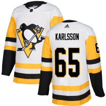 Men's Pittsburgh Penguins #65 Erik Karlsson White Breakaway Jersey