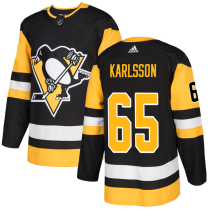 Men's Pittsburgh Penguins #65 Erik Karlsson Black Home Breakaway Jersey