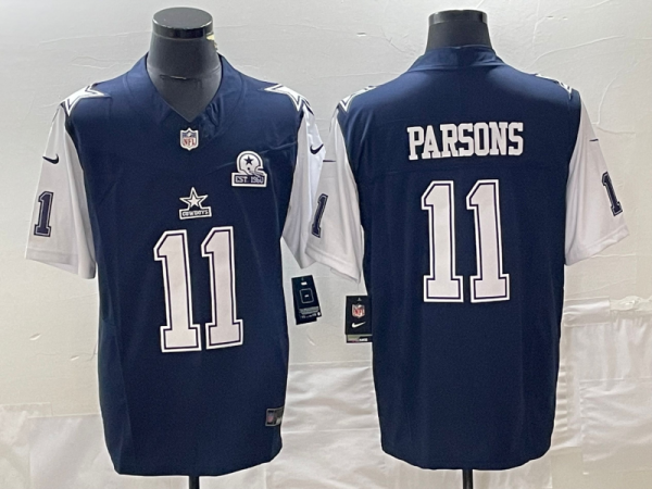 Men's Dallas Cowboys #11 Micah Parsons Navy 2023 F.U.S.E. With 1960 Patch Vapor Limited Jersey