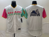 Men's San Diego Padres White Team Big Logo City Connect Flex Base Elite Jersey