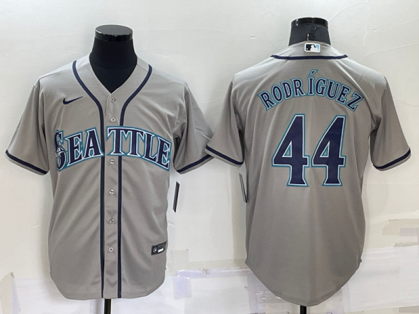 MLB Seattle Mariners #44 Julio Rodríguez Grey Game Nike Jersey