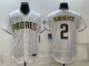 Men's San Diego Padres #2 Xander Bogaerts White Flex Base Elite Jersey