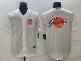 Men's San Francisco Giants White Team Big Logo Cool Base Stitched Baseball Jersey