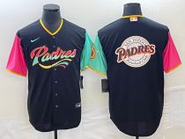 Men's San Diego Padres BlackTeam Big Logo City Connect Jersey