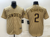 Men's San Diego Padres #2 Xander Bogaerts Tan Game Jersey