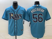 MLB Tampa Bays Rays #56 Randy Arozarena Blue Game Nike Jersey