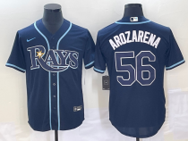 MLB Tampa Bays Rays #56 Randy Arozarena Navy Game Nike Jersey