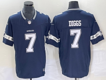 Men's Dallas Cowboys #7 Trevon Diggs Navy 2023 F.U.S.E. Vapor Limited Jersey