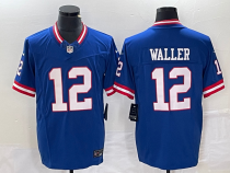 Men's New York Giants #12 Darren Waller Blue Classic 2023 F.U.S.E. Vapor Untouchable Limited Jersey