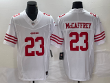 Men's San Francisco 49ers #23 Christian McCaffrey White 2023 F.U.S.E. Vapor Untouchable Limited Jersey