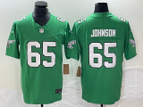 Men's Philadelphia Eagles #65 Johnson Green 2023 F.U.S.E. Vapor Untouchable Limited Jersey