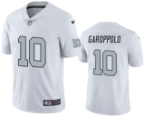 Men's Las Vegas Raiders #10 Jimmy Garoppolo White Color Rush Limited Jersey