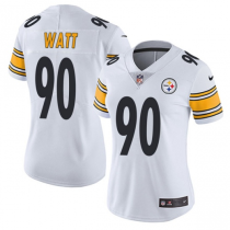 Womens NFL Pittsburgh Steelers #90 Watt  White Vapor Untouchable Jersey