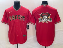 Men's Arizona Diamondbacks Red Team Big Logo Cool Base Stitched Baseball Jersey