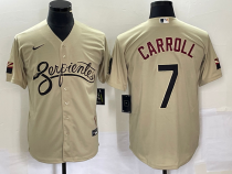 MLB Arizona Diamondbacks #7 Carroll 2021 Gold City Connect Jersey