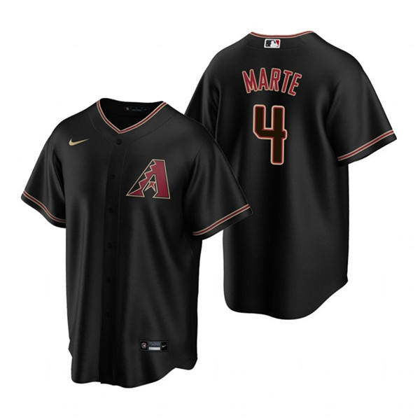 MLB Arizona Diamondbacks #4 Ketel Marte Black Cool Base Stitched Baseball Jersey