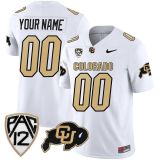 Men's Colorado Buffaloes Active Player Custom White Stitched Football Jersey