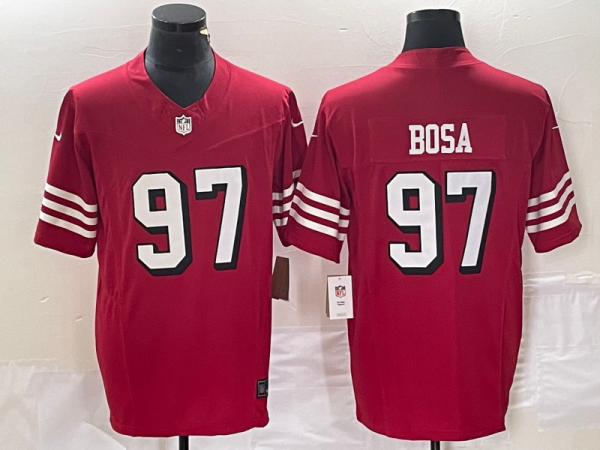 Men's San Francisco 49ers #97 Nick Bosa Red 2023 F.U.S.E. Color Rush Limited Jersey