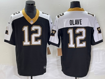 Men's New Orleans Saints #12 Olave Black 2023 F.U.S.E. 1987 Legacy Vapor Limited Jersey